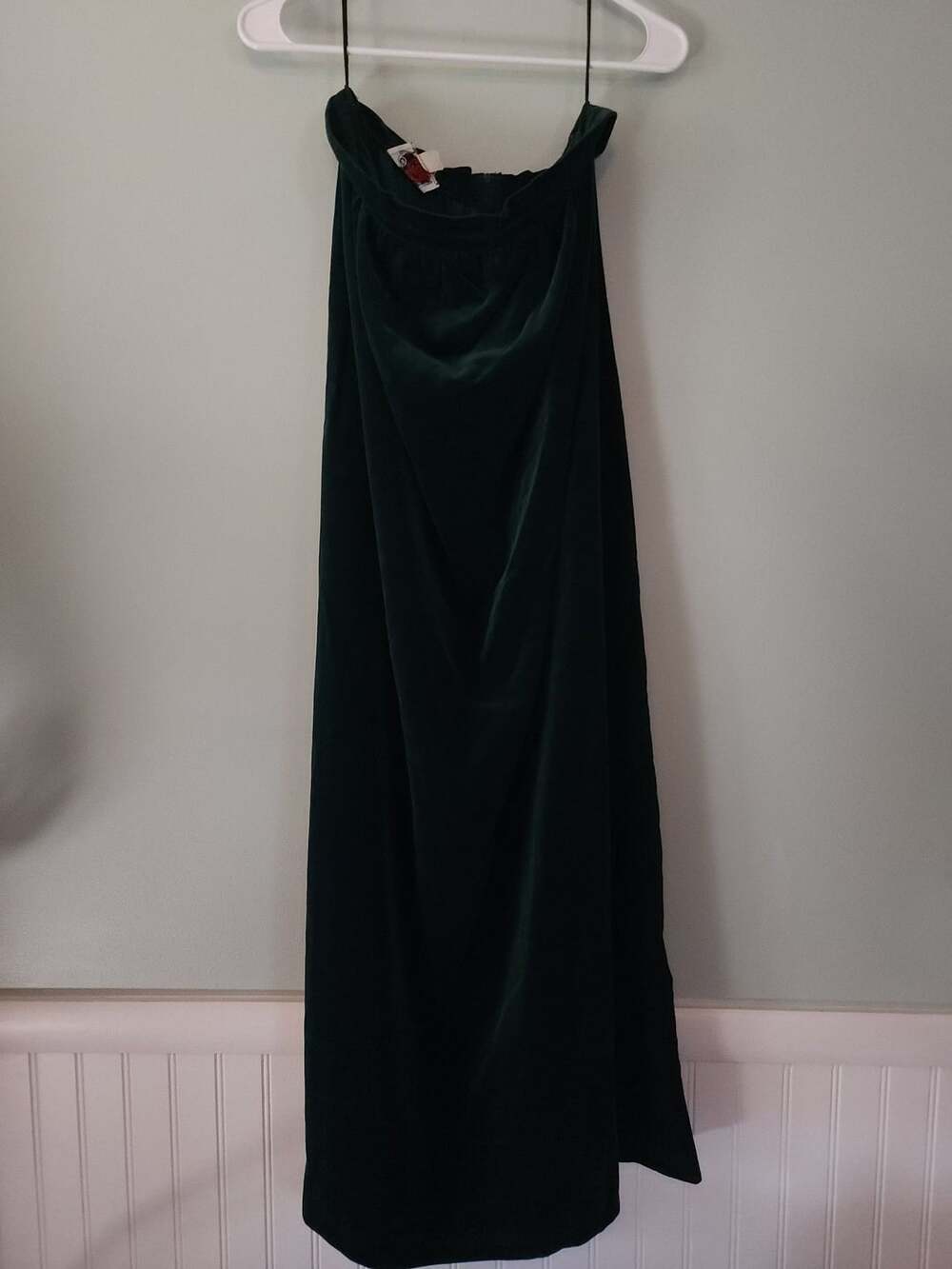 Darkacademia Grunge Vintage Lanz Originals Forest Green Velvet Maxi Skirt